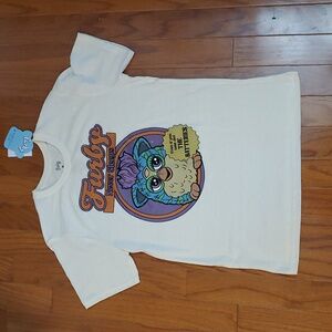 NWT Furby™ 'Never Sleeps' Graphic Tee - Cream Size Size Medium